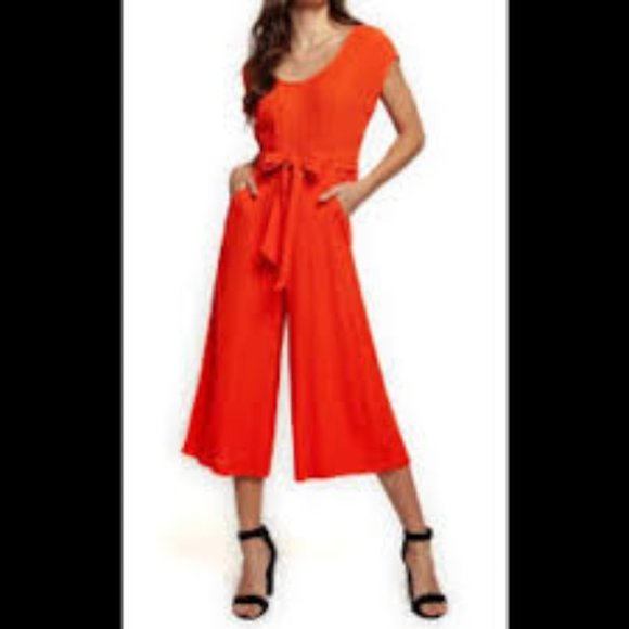 Neiman Marcus Pants - Dex Coral Crepe Jumpsuit NWT